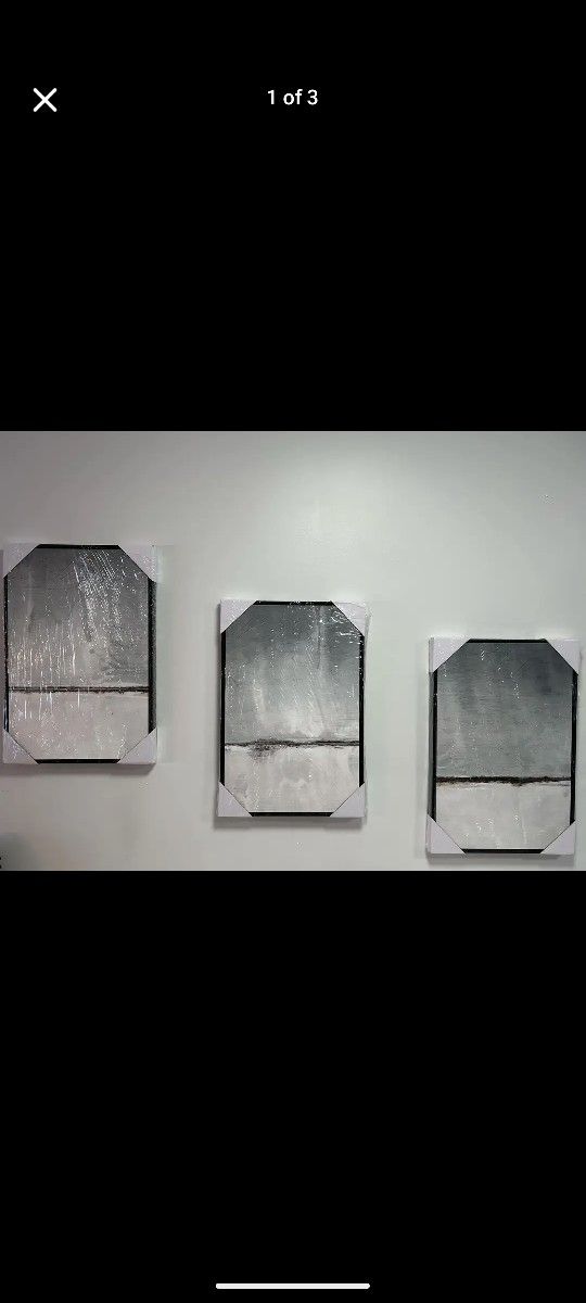 Minimal Gray Landscape Print Set of 3 -16"x 24" each ***NEW***