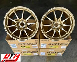 Rays VOLK RACING CE28N PLUS 18x9.5 5x120 +45 FOR CIVIC TYPE R FK8 FL5 WHEELS RIM GOLD