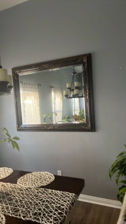 Large wall mirror