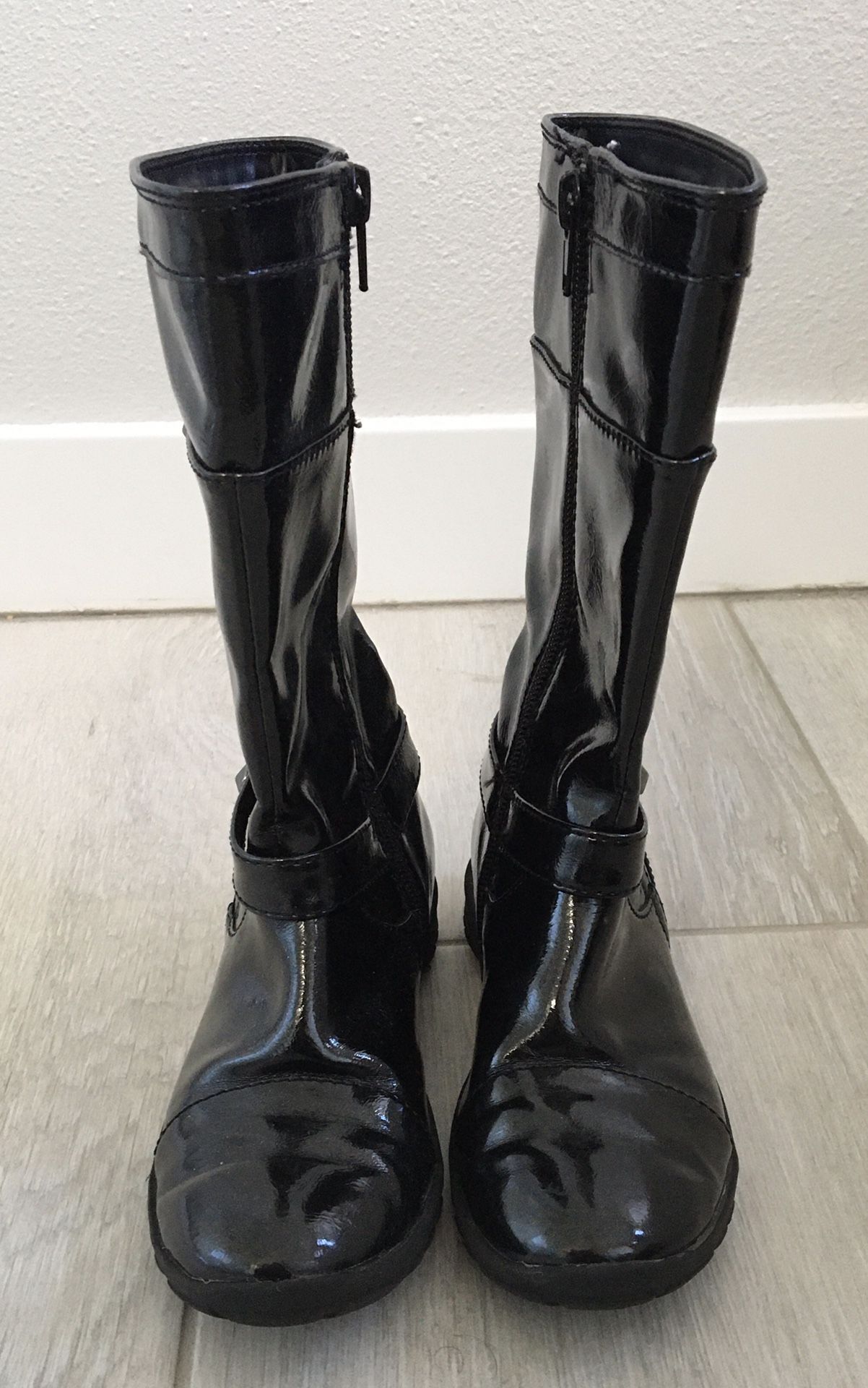 Nordstrom Primigi Girls Black Patent Boots Size 12 1/2