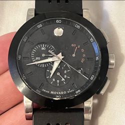 Men's Movado Museum Sport  Black Chronograph Watch