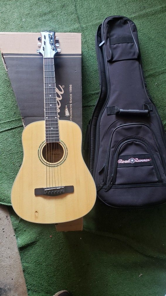 Mitchell junior acoustic guitar w/case