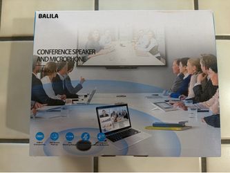 Conference speaker and lavalier microphones