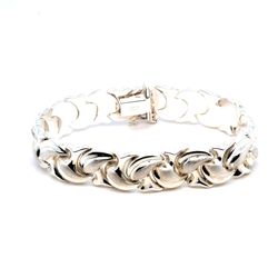 Silver 925 Turkey Wide Link Bracelet