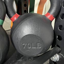Cast Iron Kettlebell 70 LB - Black Matte Texture Finish - we have other weights available!