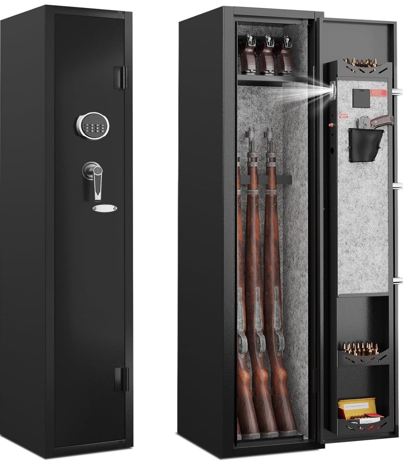 499 Gun Safe,Rifle Safe,Gun Safes for Home Rifle and Pistols,Gun Security Cabinet,Gun Cabinet for Rifles and Shotguns with Removable Storage Shelf