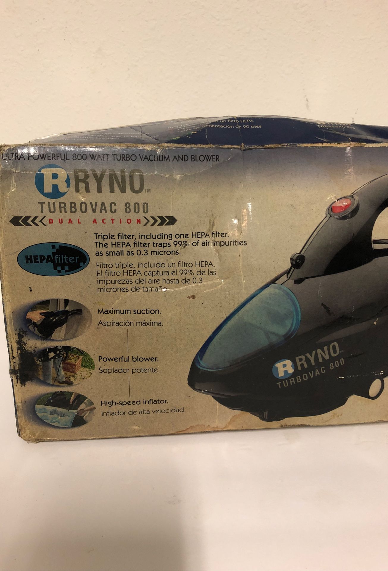 Ryno Turbo vac 800. 800 watt turbo vac and blower