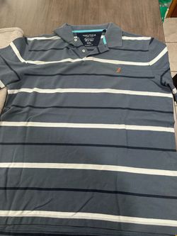 Nautica Striped Polo Shirt XXL Classic Fit