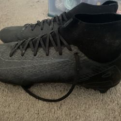 Nike Zoom Mercurial Superfly 10 Size 10.5 Black Soccer Cleats DJ5621
