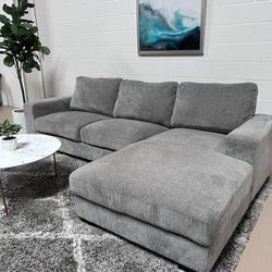Grey Sectional ( Delivery Available )