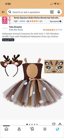 Girl Halloween Reindeer costume size 3/4t