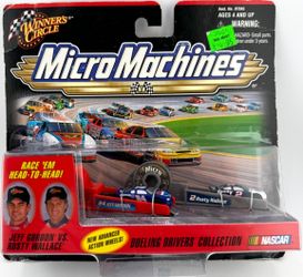 Vintage 1999 Winner's Circle Micro Machines Jeff Gordon vs Rusty Wallace Set