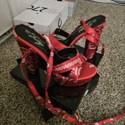 Banda, Red, 5 Inch Heels, Never Worn