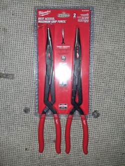 Milwaukee 2 set Long Reach Forged pliers