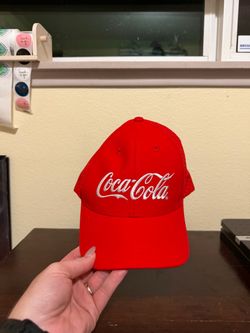 Coca Cola Soccer Ball Hat Baseball Hat Red Logo Adjustable