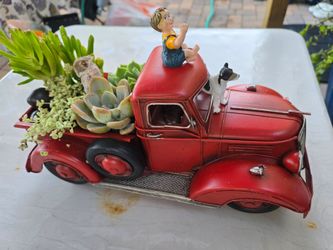 The Lil Red Truck, succulent garden