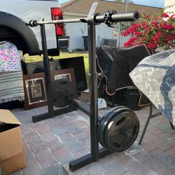 Squat Rack And Plates