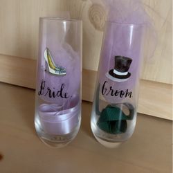 Bride And Groom Champagne Glasses