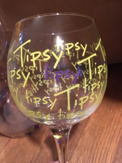 Tipsy wine glass