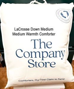 New, The Company Store, LaCrosse, Premium Down Medium Warmth Comforter - White, King-Cal King