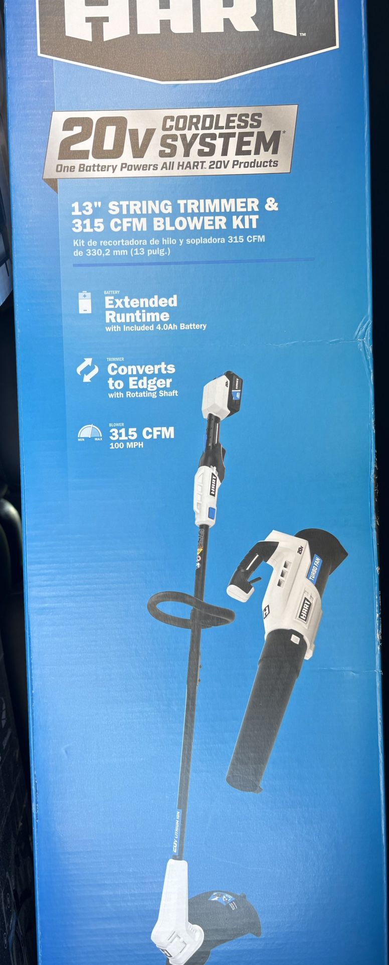 HART 20 Volt 13" Cordless Trimmer & Blower Combo Kit