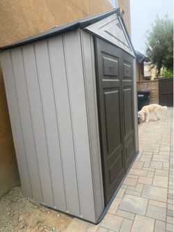 Rubbermaid storage shed.