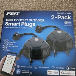 Triple Outlet Outdoor Smart Plugs NIB