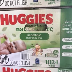 Huggies 1024 Wipes Sensitive 