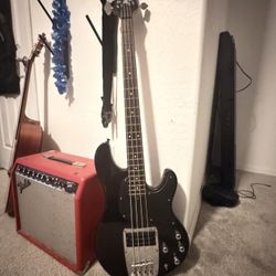 Used Ibanez ATK305 Black Electric Bass Guitar