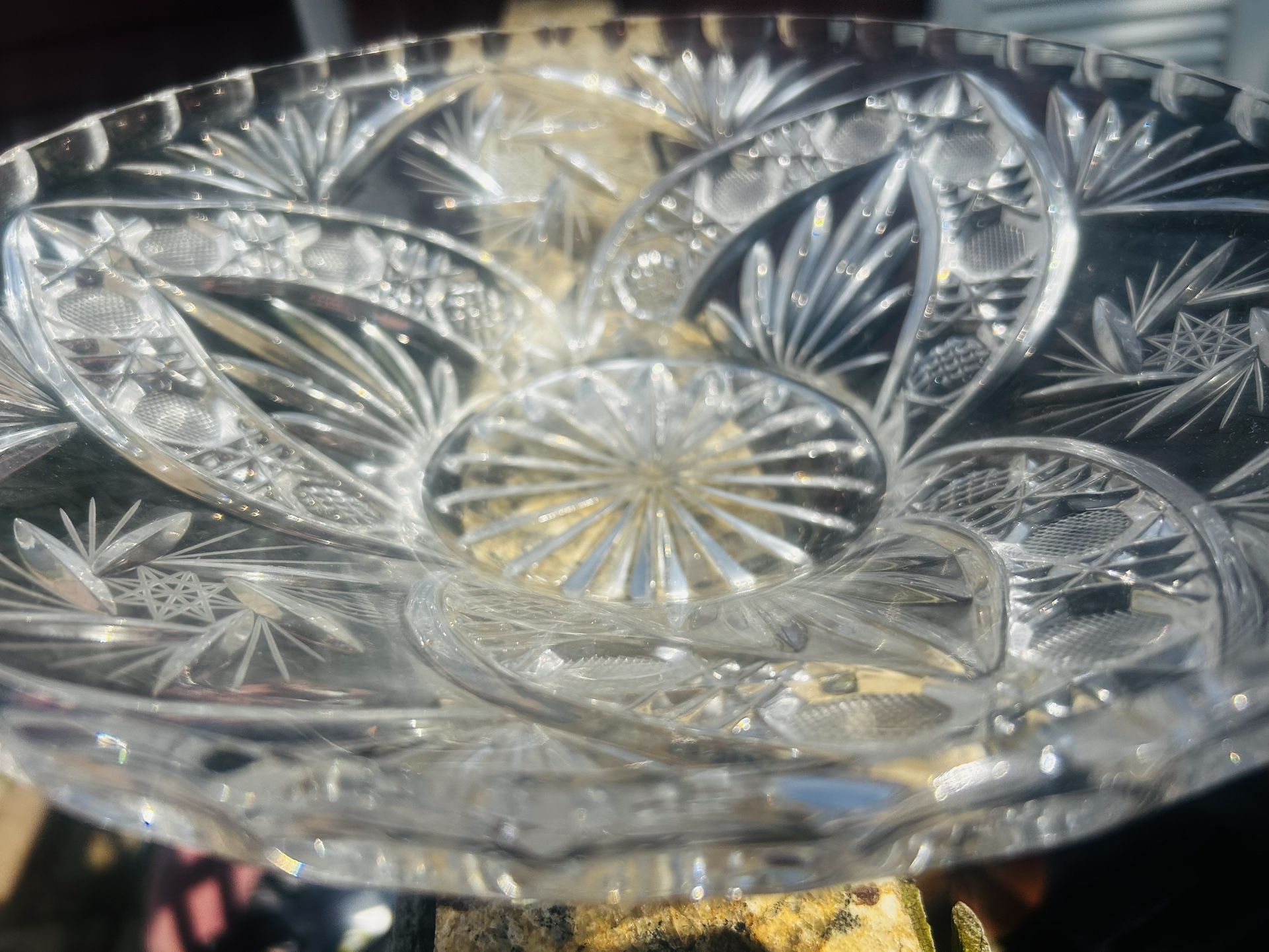 Antique Princess House Fruit Bowl 30 Inches Wide Heavy Duty  Glass Original Box