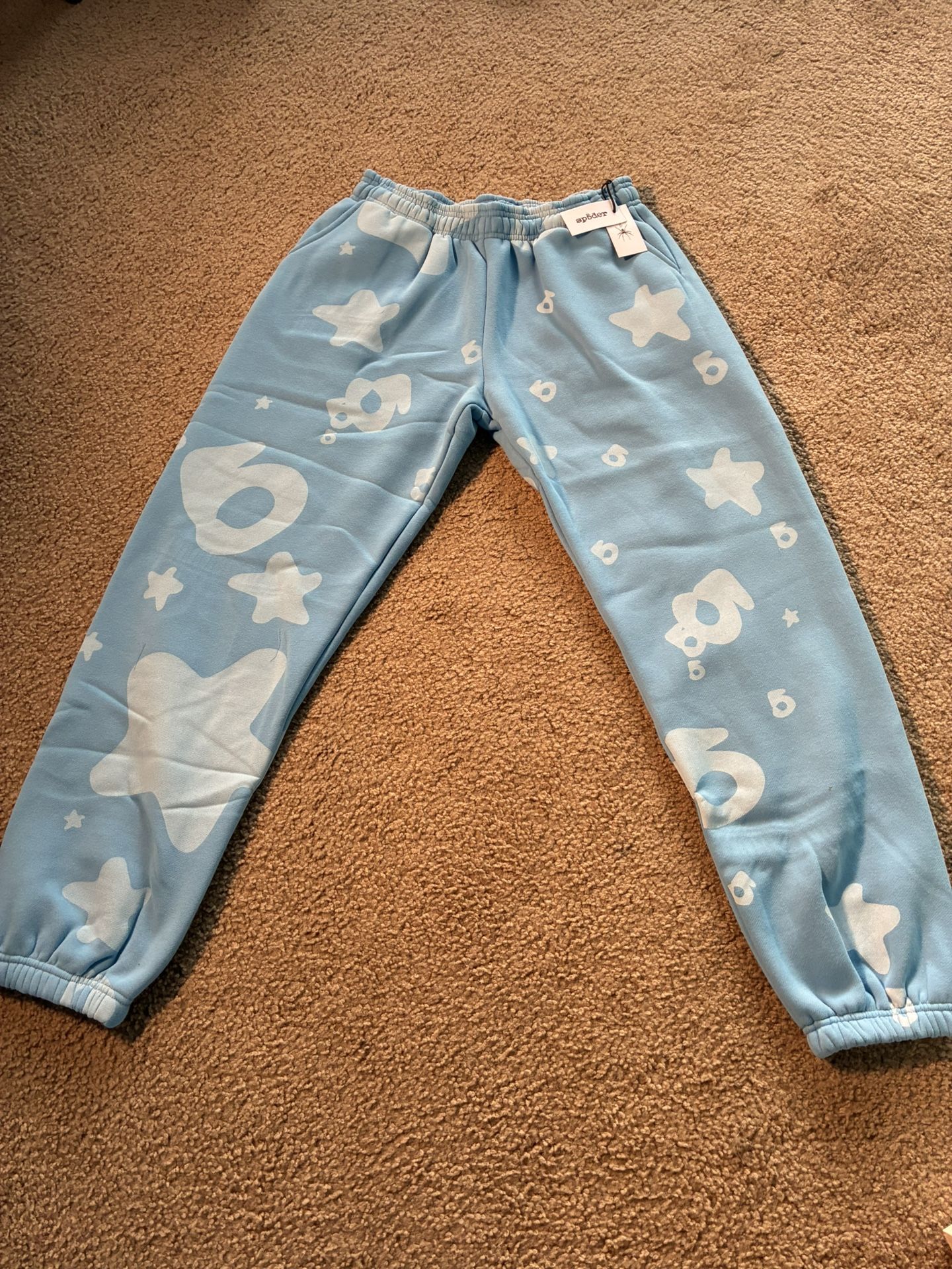 Baby Blue Sp5der Swear Pants