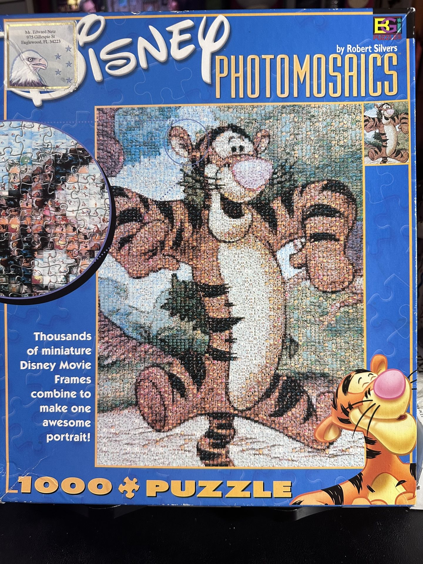 Buffalo Games Disney Photomosaic: Tigger Puzzle with bonus poster 1000 Pieces