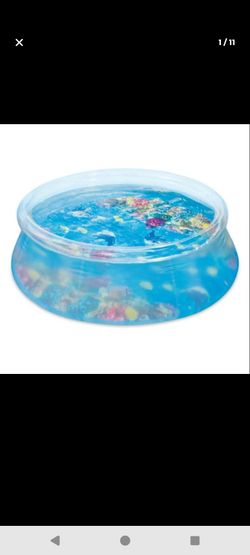 Bluescape 8 ft Transparent 3D above ground pool with goggles