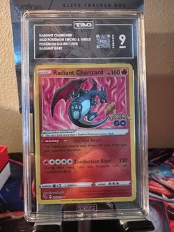 2022 Pokemon TCG Pokemon GO Radiant Charizard 011/078 Holo Radiant Rare TAG 9