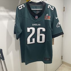 Philadelphia Eagles Saquon Barkley stitched Superbowl jersey size small up to 4xl