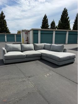 🚚DELIVERY- West Elm Large Gray Sectional Sofa