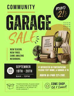 COMMUNITY GARAGE SALE!!