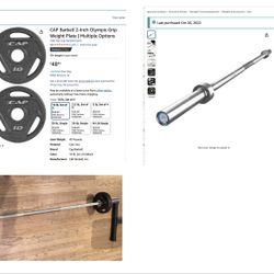 6-feet Steel Barbell + Four 10-pound Plates