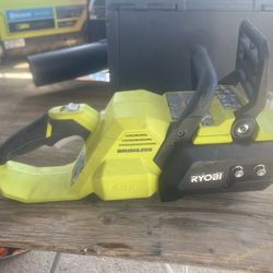 RYOBI 40V Brushless 14 in. Cordless Battery Chainsaw with 6.0 Ah Battery and Charger