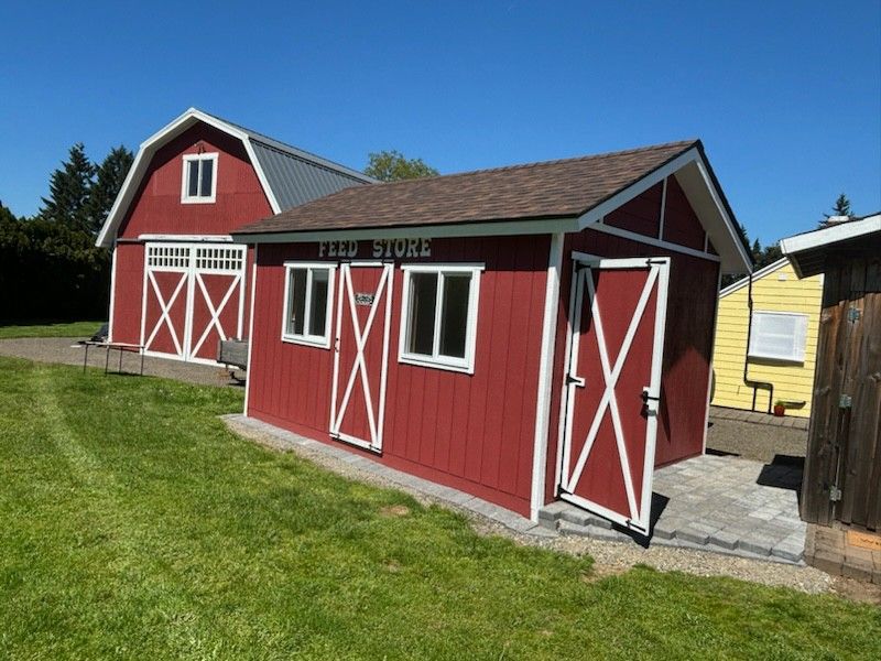 SHED FOR SALE 12X16 INSTALLED 8 FEET WALLS
