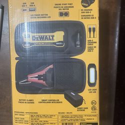 Retails For $170:  New, Still Boxed, DeWalt  Lithium Jump-Start Kit With Case And USB Cables