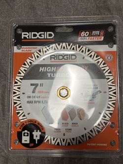 7 inch Ridgid Diamond Blade …