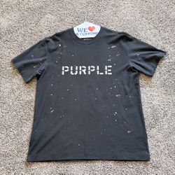 Purple T Shirt Men Large 