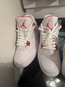 Size 11 Red Metallics Jordan 4