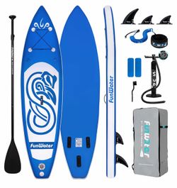 Inflatable Stand Up Paddle Board with Premium SUP Paddleboard Accessories, Wide Stable Anti-Slip EVA Deck,Paddle Boards for Adults & Youth of All Skil