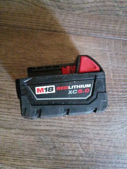 Milwaukee M18 red lithium battery xc5 .0
