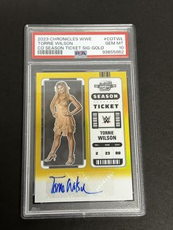 Torrie Wilson  2023 Chronicles Contenders WWE Auto CO-TWL #ed 07/10 PSA 10