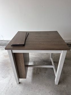 Table with chairs and shelves