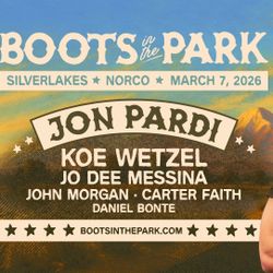 Selling 2 VIP Tickets To Boots In The Park Norco Concert 2026