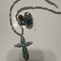 Sterling Silver Vintage Turquoise Jewelry 